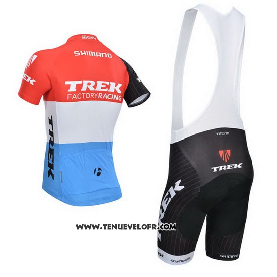 2014 Maillot Ciclismo Trek Factory Racing Orange et Blanc Manches Courtes et Cuissard